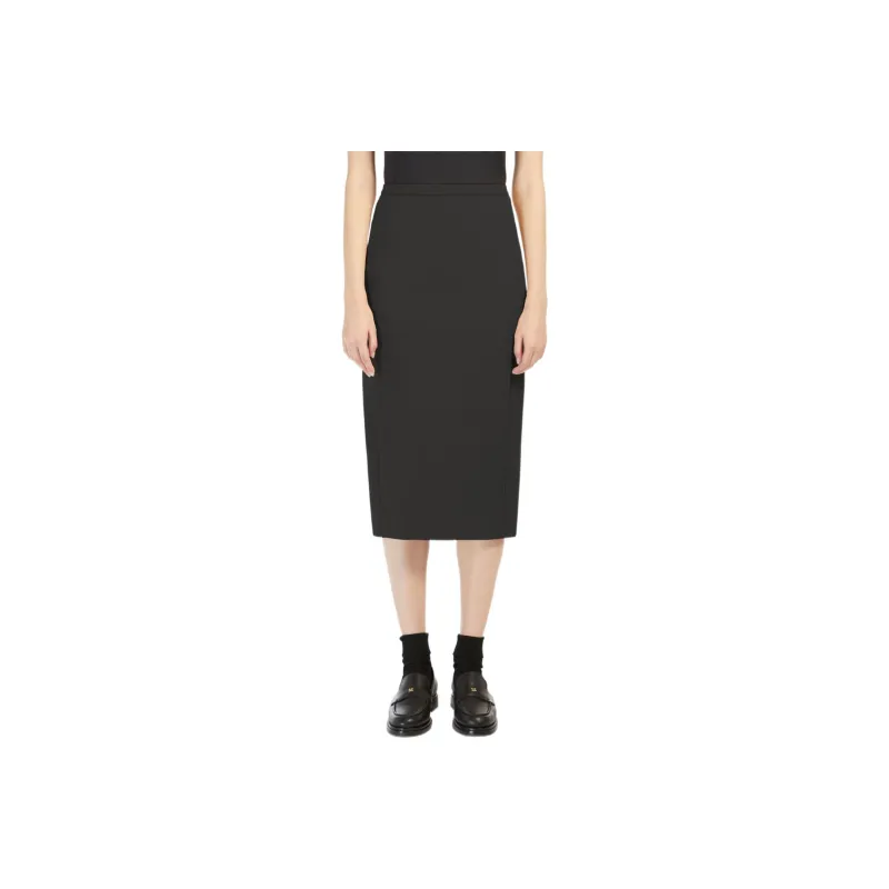 MaxMara Knit Long Skirt Women's Black-0