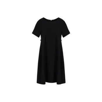 EMPORIO ARMANI SS23 Short Sleeved Dress Women's Black