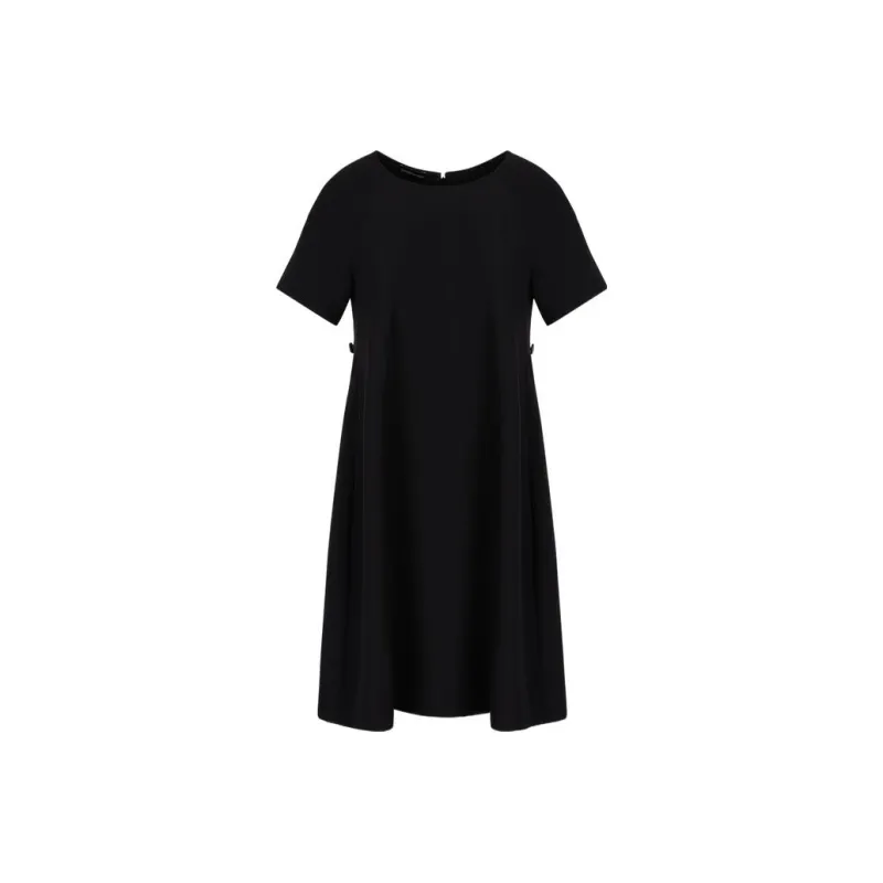 EMPORIO ARMANI SS23 Short Sleeved Dress Women's Black-0