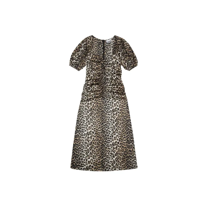 GANNI Dress With Animal Print-0