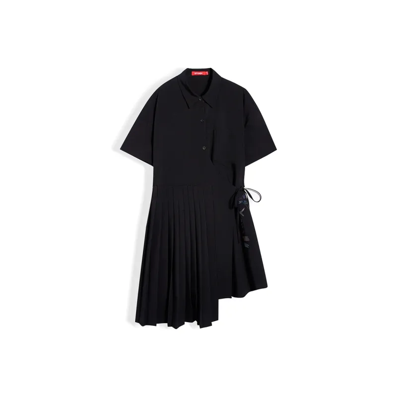 EPTISON WOMAN A Line Skirt Dress Black Elf-0