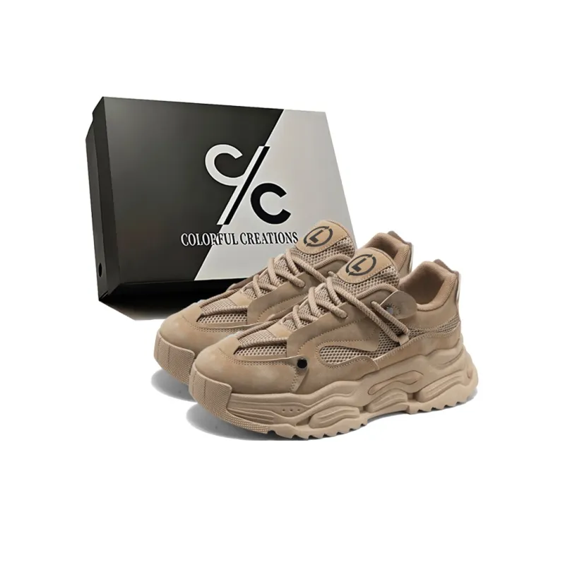 Colorful Creations Slip Resistant, Abrasion Resistant, Breathable Low Top Chunky Sneakers Men's-10
