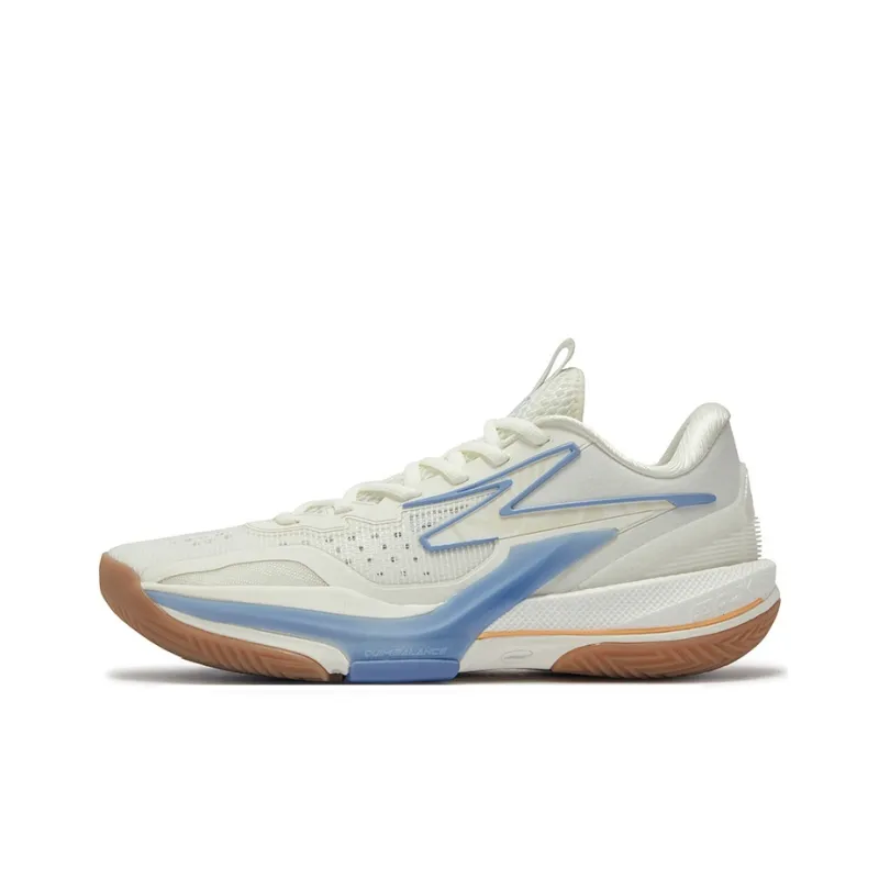 361° BIG3 6.0 Cushioning Coverage Abrasion Resistant Slip Resistant Low Top Basketball Shoes Men's White Blue-0