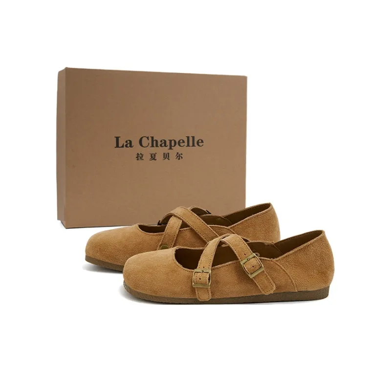La Chapelle Abrasion Resistant Low Top Birkenstock Shoes Women's Brown-0