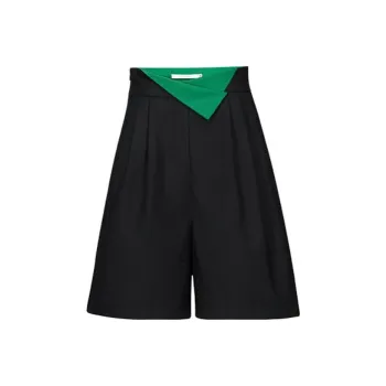 MEIYANG Casual Shorts Women's Simple Black