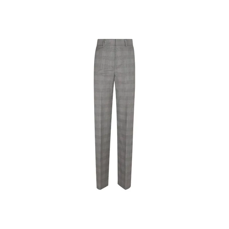 SportMax Weekend Max Mara Batun Checked Straight Leg Pants-0