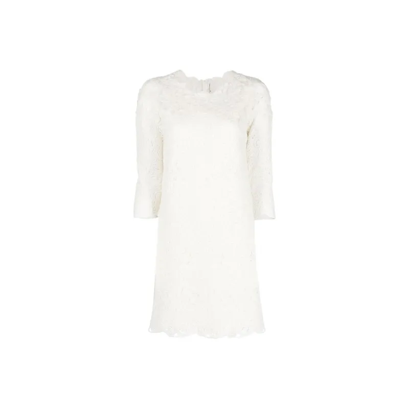 ERMANNO SCERVINO Guipure Lace Shift Minidress-0