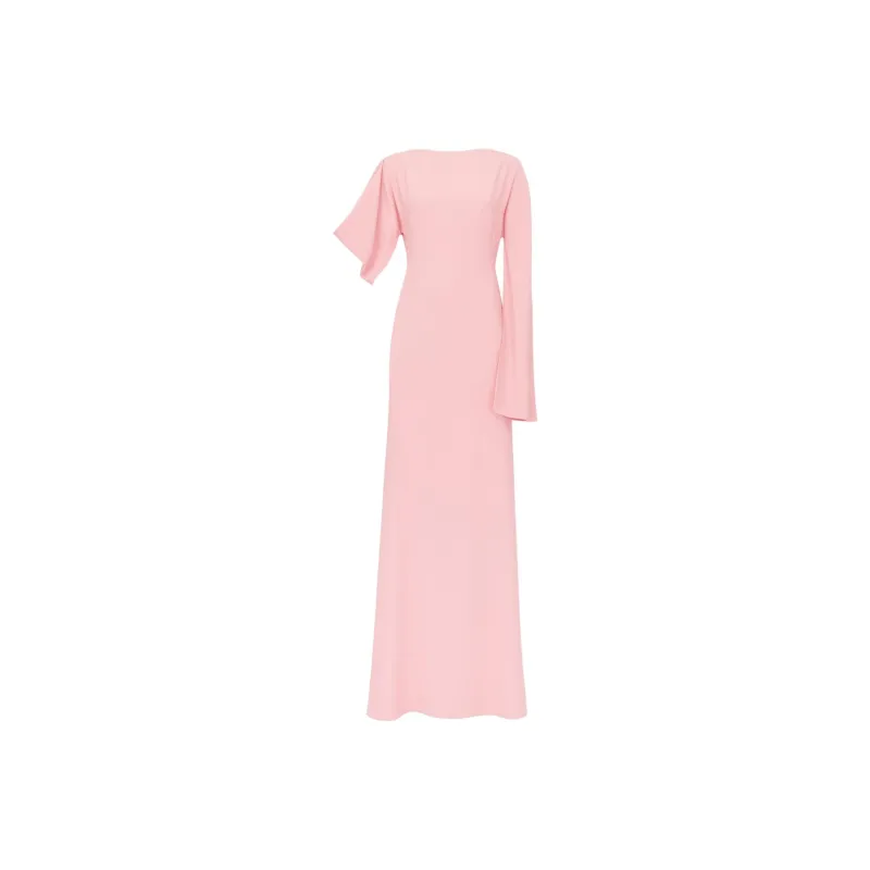 Alexander McQueen Asymmetric Sleeved Gown-0