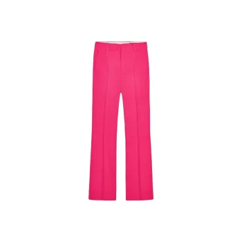 ZARA ZW Series Casual Pants Women's Dark Purple Red