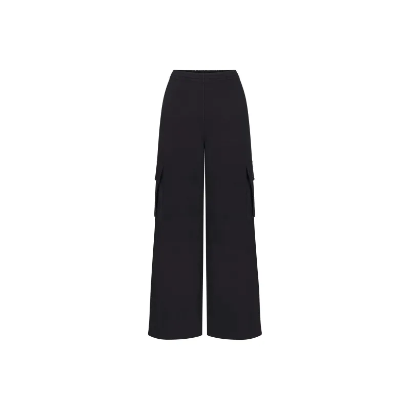 SKIMS COTTON FLEECE OVERSIZED CARGO PANT Cargo Pants Women's ONYX/Onyx-0