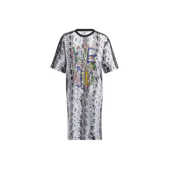 Adidas Originals Short Sleeved Dresses Women's Gray