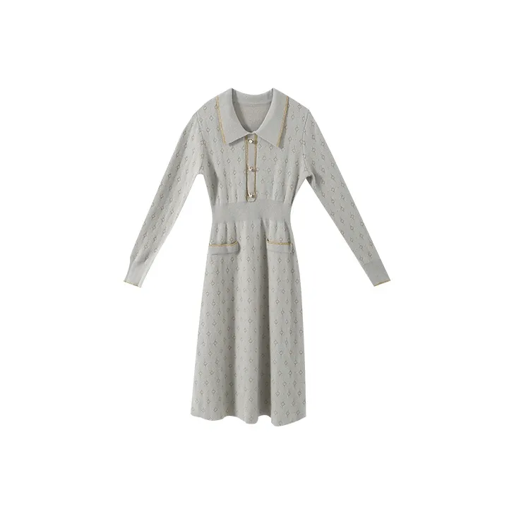 YUMOMO STAR Long Dress Elegant Blue-0