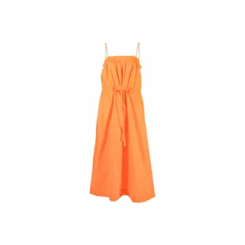 GANNI Tie front Cotton Dress