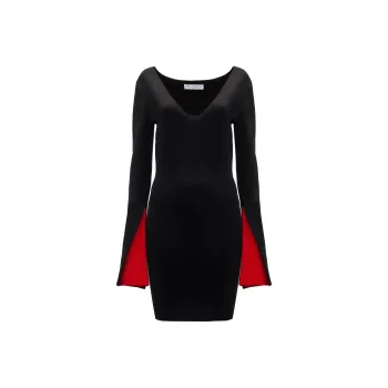 JW Anderson Contrast Cuff Fitted Dress