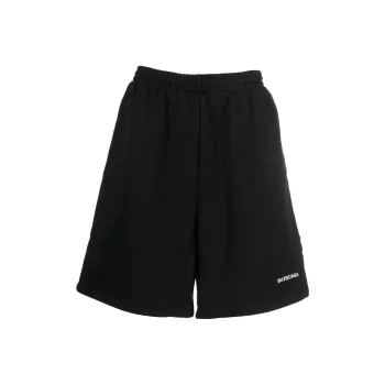 Balenciaga SS22 Casual Shorts Loose Fit Style Women's Black