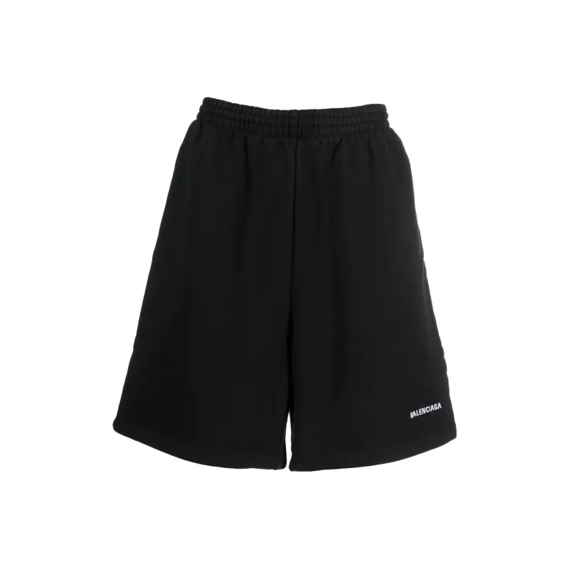 Balenciaga SS22 Casual Shorts Loose Fit Style Women's Black-0