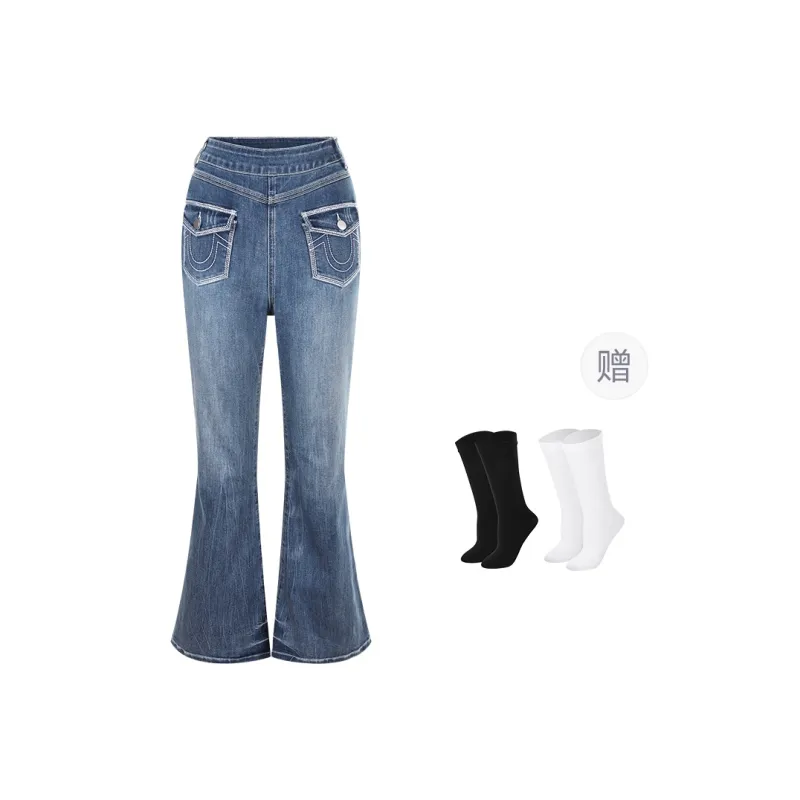 BSEVENI Jeans Women's Blue-0