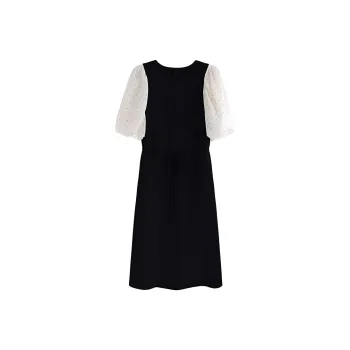DOSOHEB Short Sleeved Dresses Women's Black
