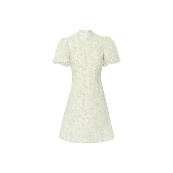 MEIYANG Short-Sleeved Dresses Women's Ecru