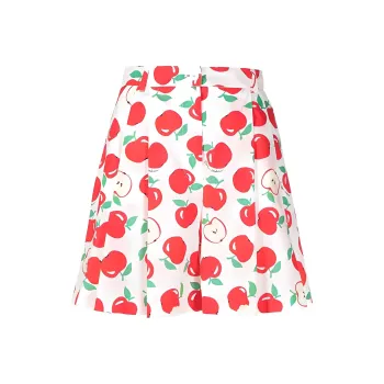 MOSCHINO Apple Printed High Waisted Shorts