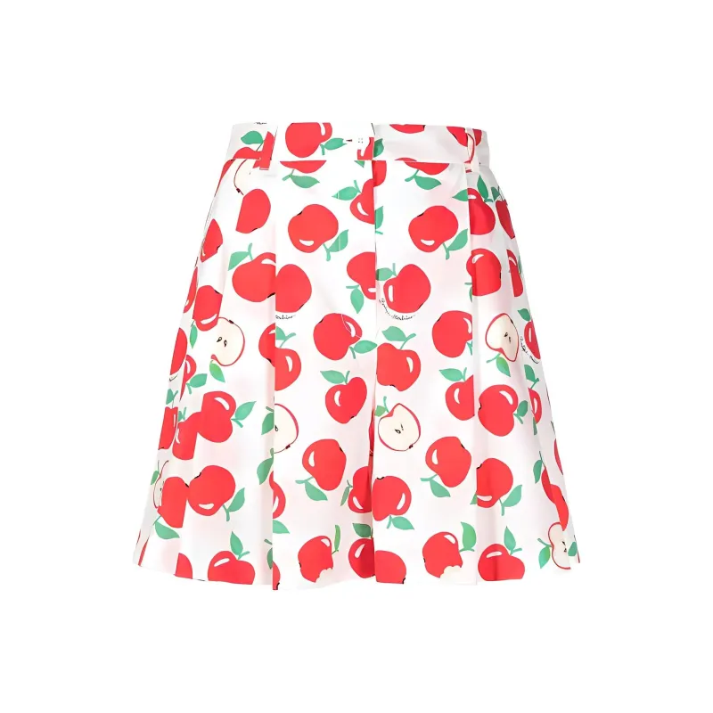 MOSCHINO Apple Printed High Waisted Shorts-0