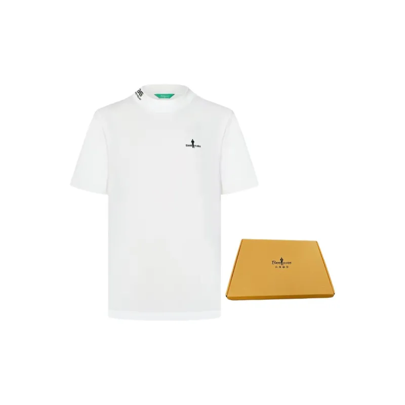 Biyin Leufen Half-Turtleneck Loose Fit Pullover Short-Sleeved T-Shirts Men's-6