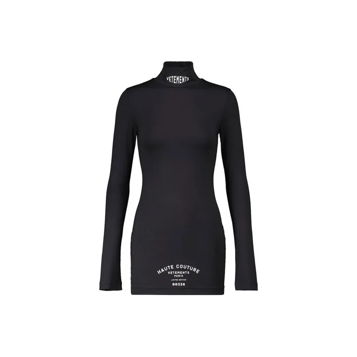 Vetements Long-Sleeved Dresses Women's Black-0