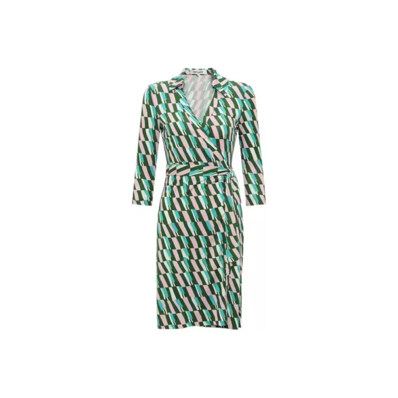DVF Diane Von Furstenberg FW23 Long Sleeved Dress Women's Green-0