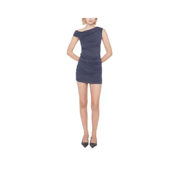 BEC+BRIDGE CLEMENT ASYM MINI DRESS Short-Sleeved Dresses Women's CHARCOAL/Charcoal