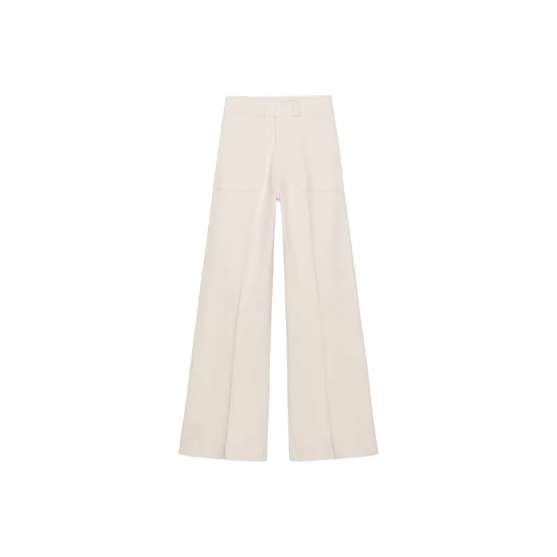 ZARA ZW Series Casual Pants Women's Raw White-0