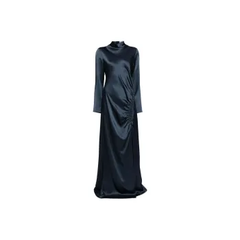 LAPOINTE Ruched Satin Dress