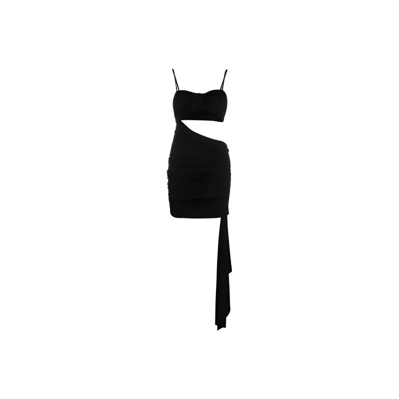 OFF-WHITE Vi-Crepe Cut-Out Strapless Mini Dress-0