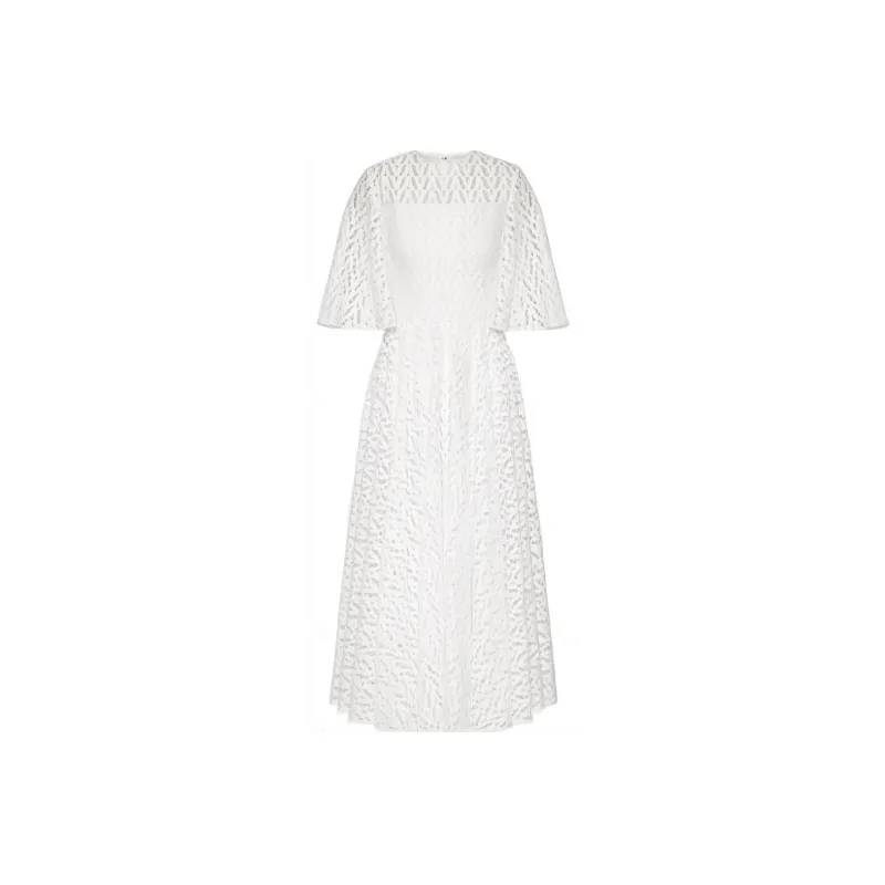 Valentino Short Sleeved Dresses Women's White-0