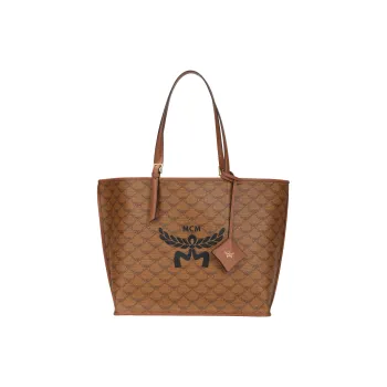 MCM Artificial Leather Tote Bag, Shopping Bag, Crossbody Bag, Shoulder Bag Women's Cognac
