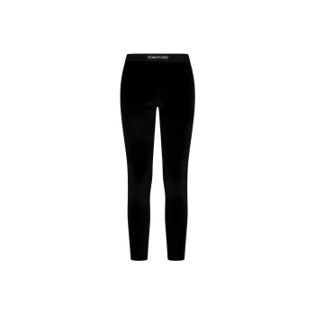 TOM FORD Stretch Lustrous Velour Signature Leggings