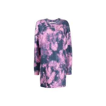 OFF WHITE Arrows Tie Dye Long Sleeved Sweatshirt Dress