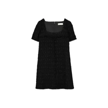 TORY BURCH Tweed Square Neck Dress