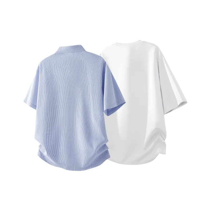SOIE Shirt Unisex Yellow With White Stripes-62