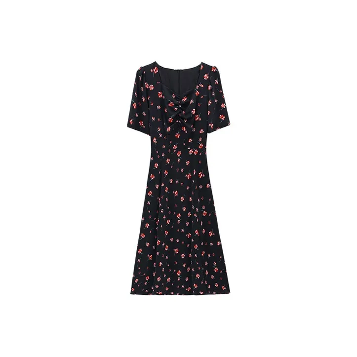 ETSE Short Sleeved Dresses Women's Black-0