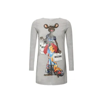 MOSCHINO Long Sleeved Dresses Women's Gray