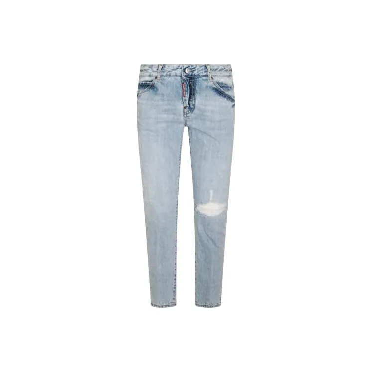 DSQUARED 2 Distressed Cropped Jeans-0