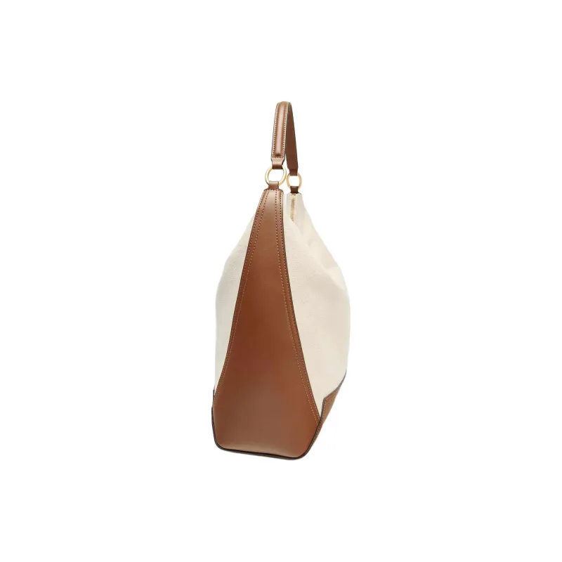ZARA Cotton Shoulder Bag Tubas Women's Raw White-2