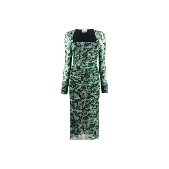 GANNI Long-Sleeved Dresses Women's Green