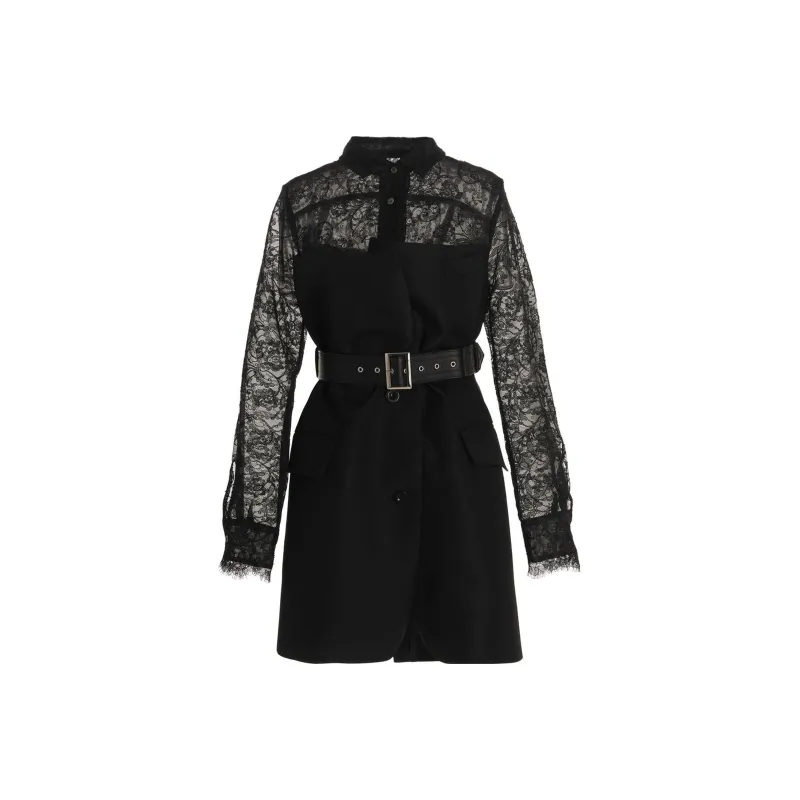 Sacai Long-Sleeved Dresses Women's Black-0