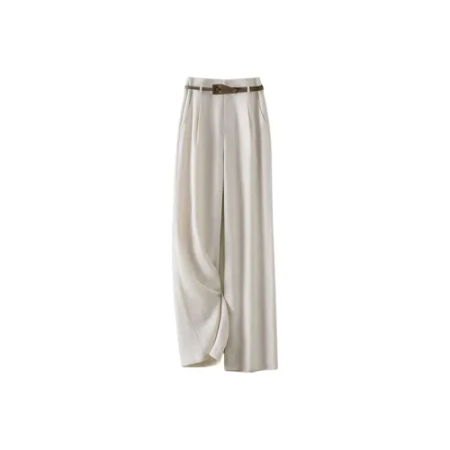 LUYOUYE Casual Pants Women's Coconut White