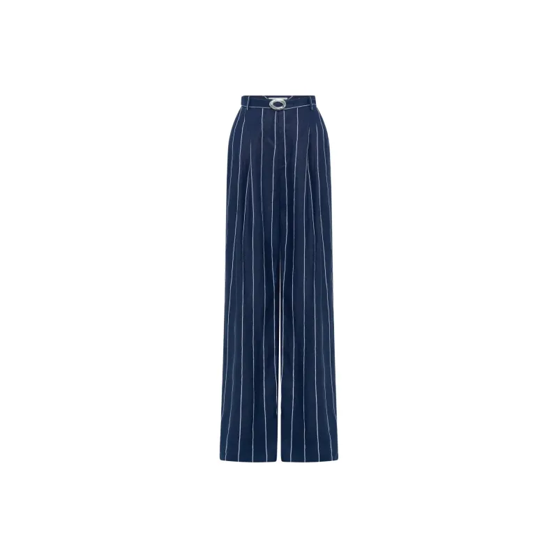 NICHOLAS KIRKWOOD Calista Flared Linen Trousers-0