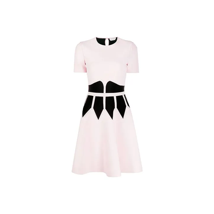 Alexander McQueen Short Sleeved Dresses Women's Pink-0