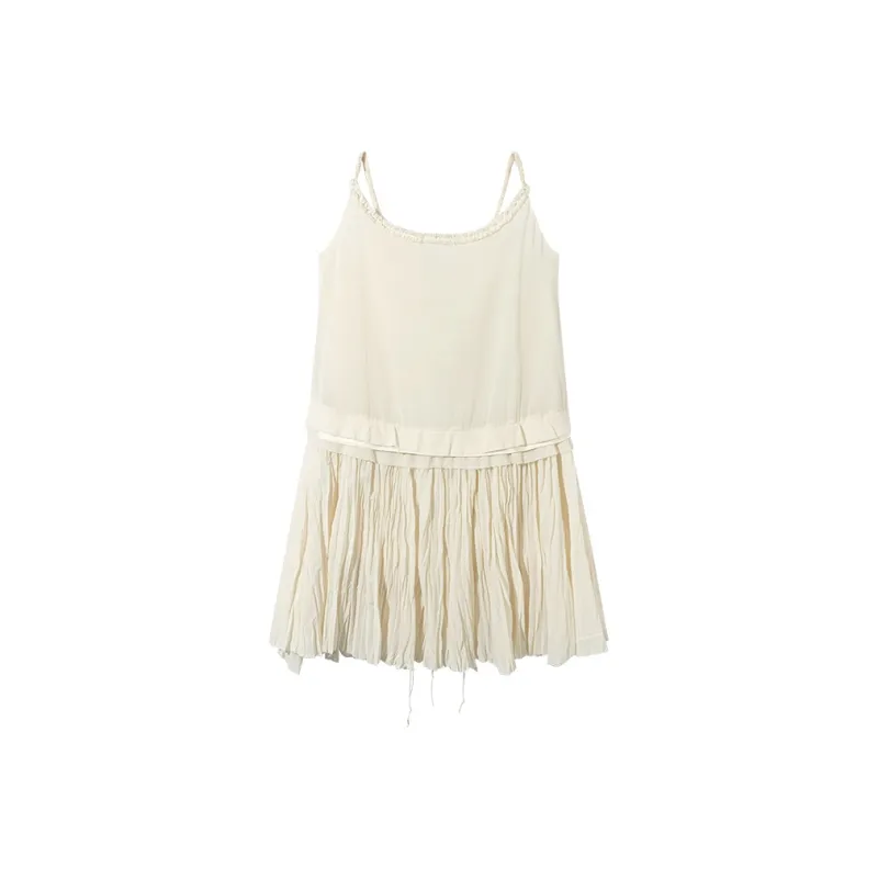 Ouyang Slip Dresses Women's Coconut Milk Apricot-1