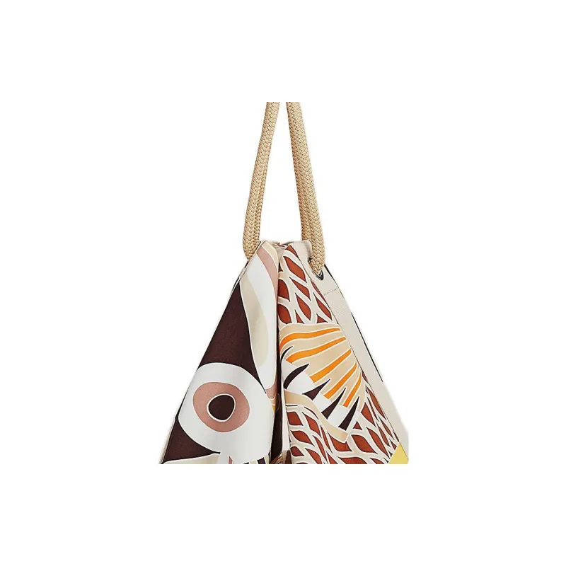 HERMES Traffic Jam Cotton Beach Bag, Shoulder Bag, Crossbody Bag, Handbag Women's-4
