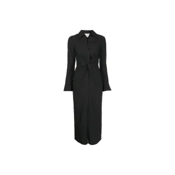 Cinq A Sept Mckenna Twist Midi Shirt Dress